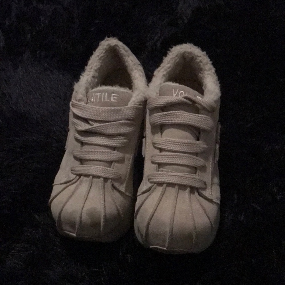 Vintage Volatile Beige Platform Sneakers